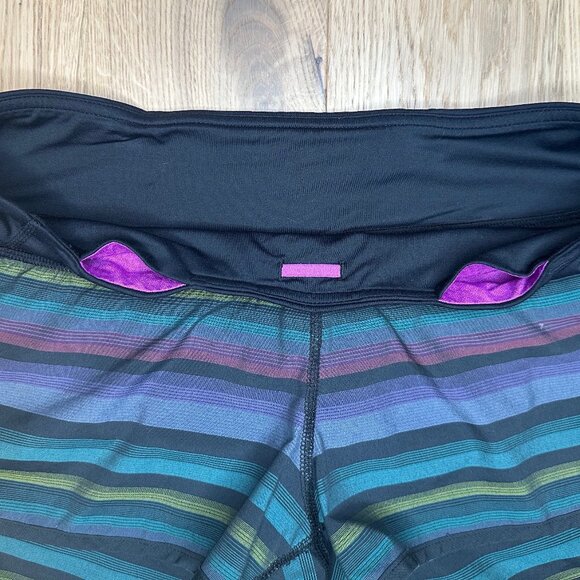 Lululemon Run Speed Short Multicolored Black Stripe Sz6 - Picture 6 of 11